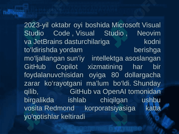 Microsoft kompaniyasining asosiy moliyaviy ko'rsatkichlari 2