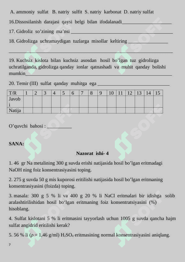 11-sinf kimyo fanidan nazorat ishlari daftari 2025 7