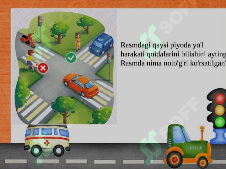 1-sinf tabiiy fan Transportda havfsizlik 6