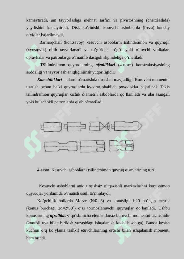 Kesuvchi asboblar haqida tushuncha 7