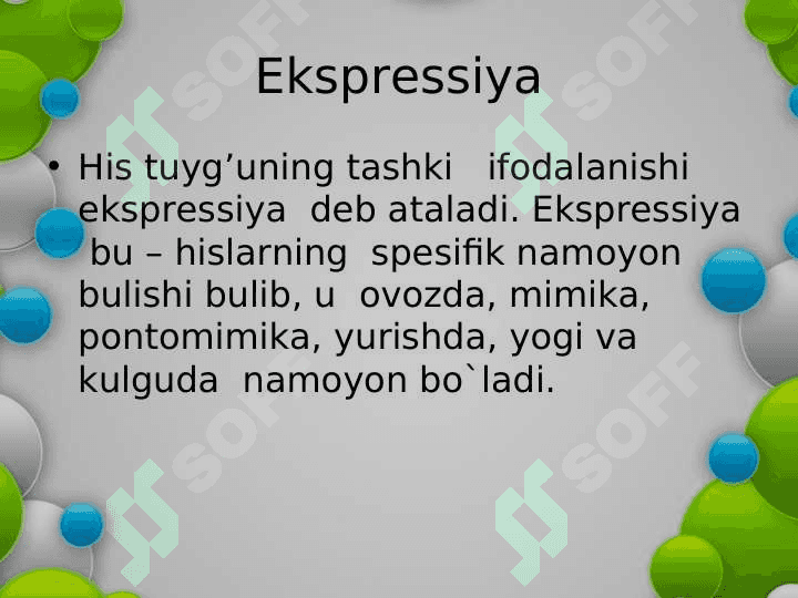 Emotsiya haqida psixologik nazariyalar 6