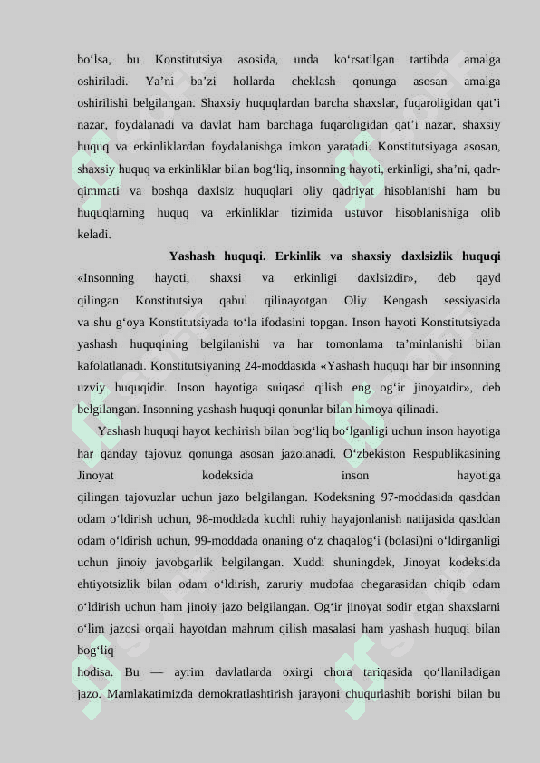 Shaxsiy huquq va erkinliklari 3