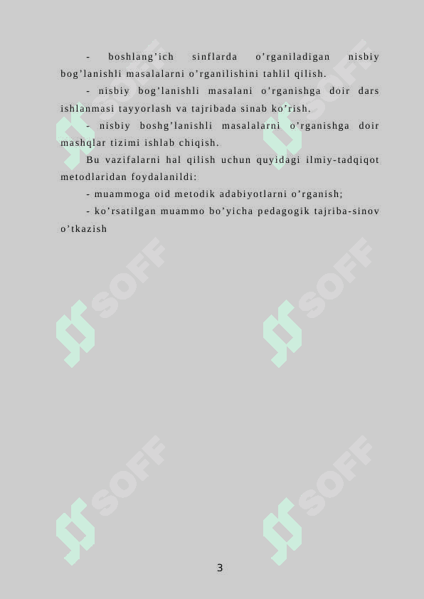 Miqdorlarning nisbiy bog’liqligiga doir masalalar ustida ishlash 3