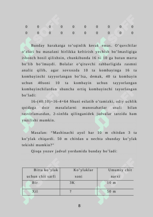 Miqdorlarning nisbiy bog’liqligiga doir masalalar ustida ishlash 8
