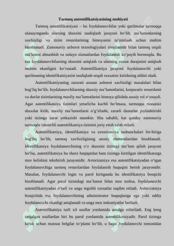 Tarmoq autentifikatsiyasi va autentifikatsiya protokollari 2