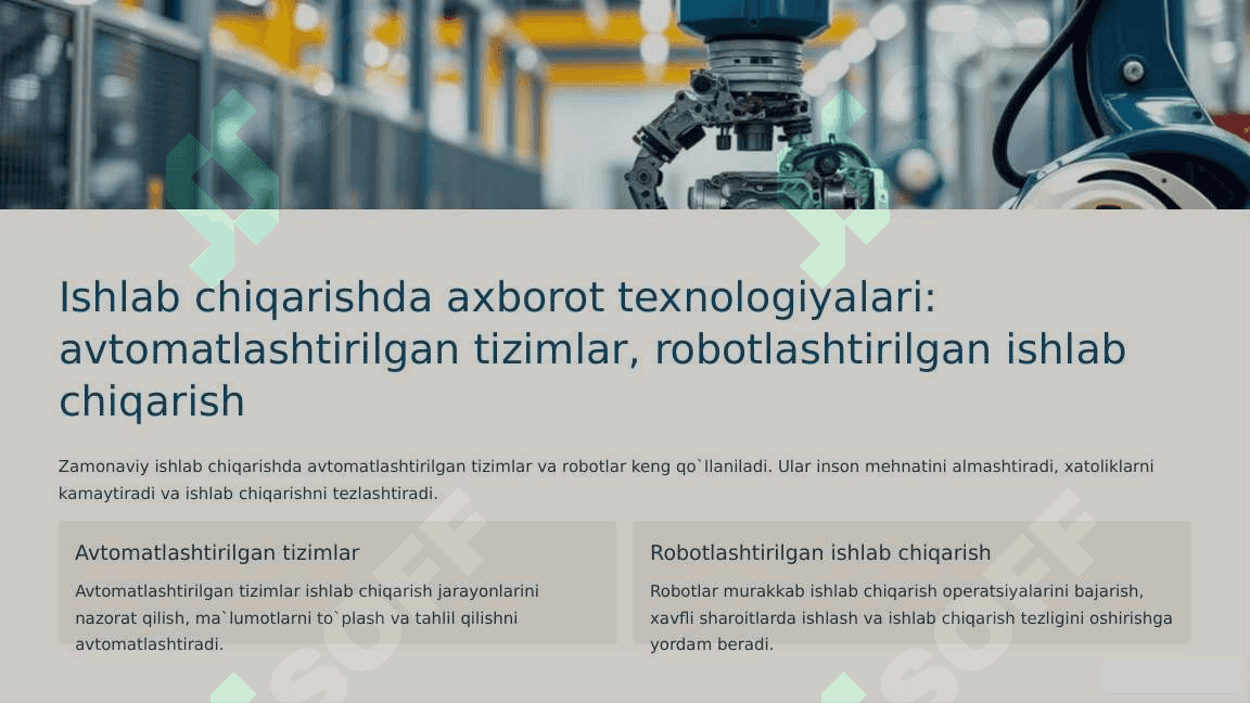 Ishlab chiqarish va ta`limda axborot texnologiyalari 3