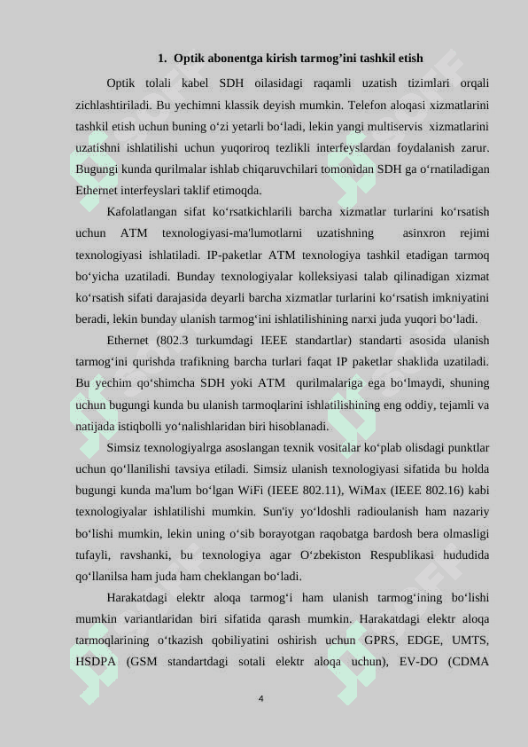 Abonent kirish tarmoqlari PON, xDSL, 3G, 4G kabelli internet.docx 4
