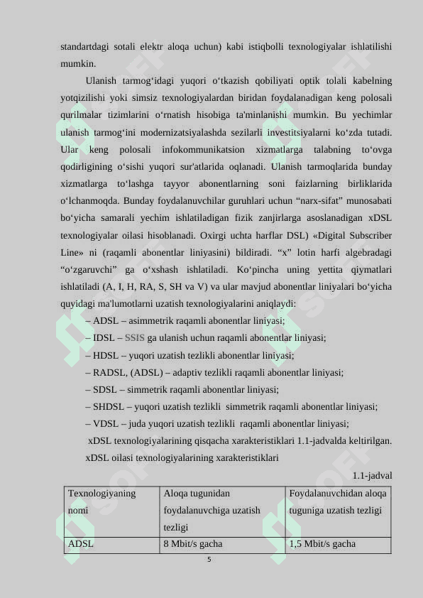 Abonent kirish tarmoqlari PON, xDSL, 3G, 4G kabelli internet.docx 5