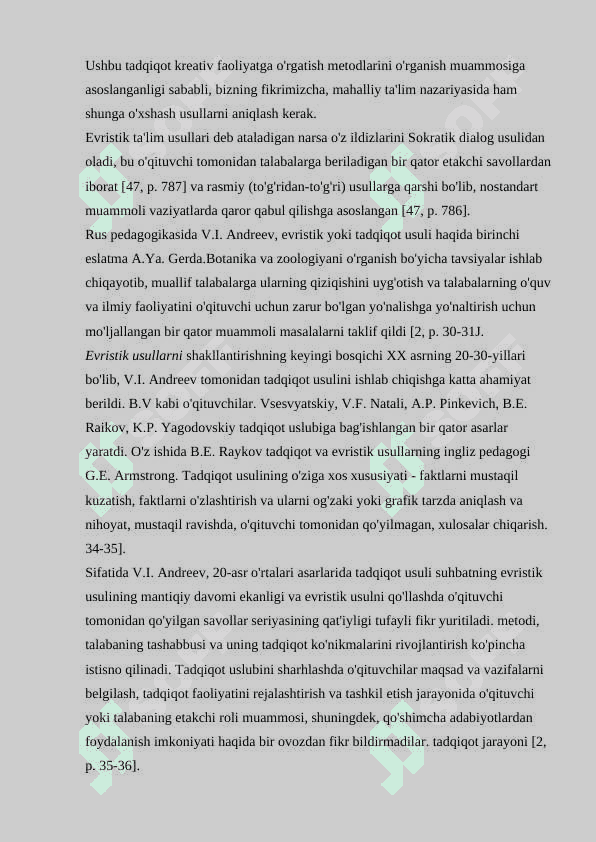 Kreativ pedagogika fanini o‘qitishda metod va vositalar 7