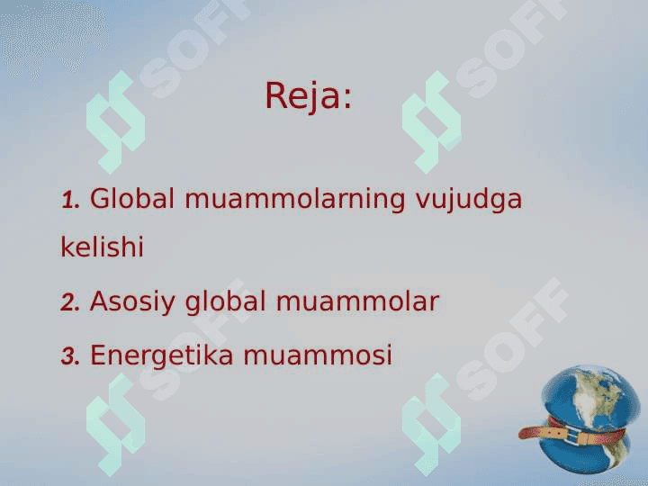 Insoniyatning global muammolari 2