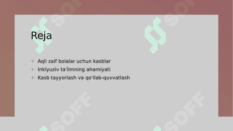 Aqli zaif bolalar egallashi mumkin boʻlgan kasblar 2