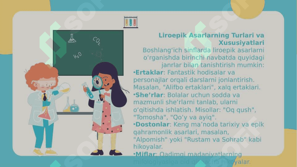 BOSHLANG‘ICH SINFDA LIROEPIK ASARLAR USTIDA ISHLASH 3