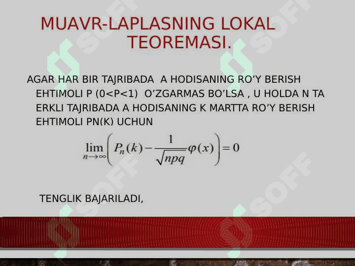 Mavzu : Laplas 2