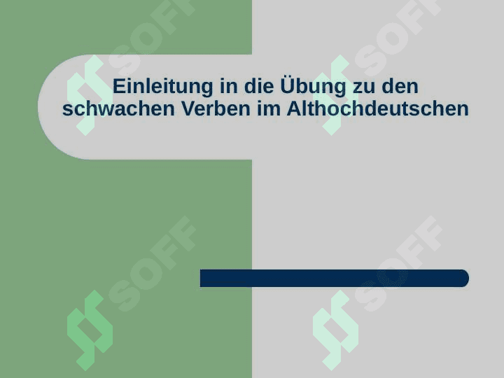 Schwache Verben: Zusammenfassung und Übung 8