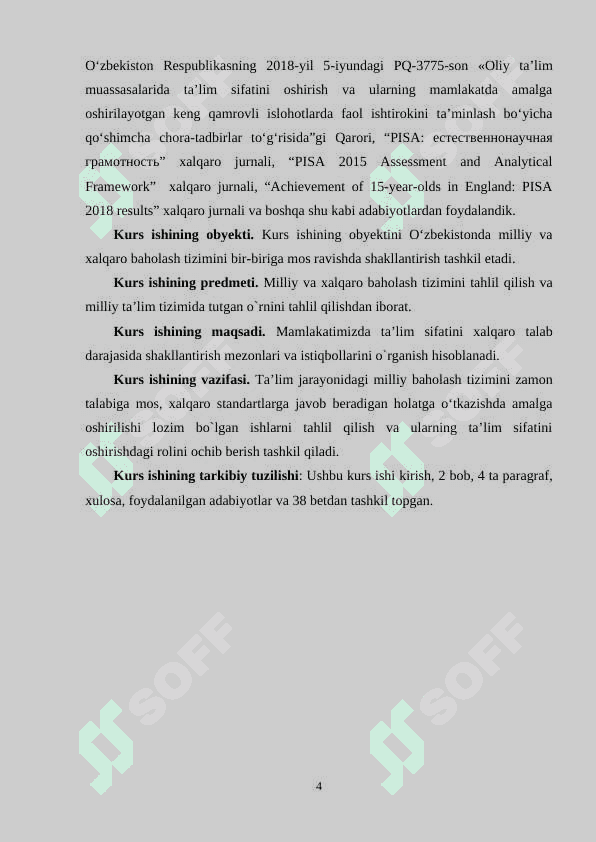 Ta’lim sifatini baholashning xalqaro tizimi 4