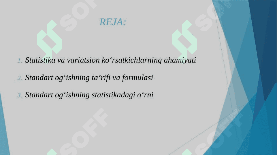 STANDART O’G'ISH, UNING AHAMIYATI 2