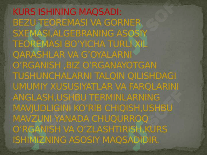 Bezu teoremasi va uning tatbiqlari 4