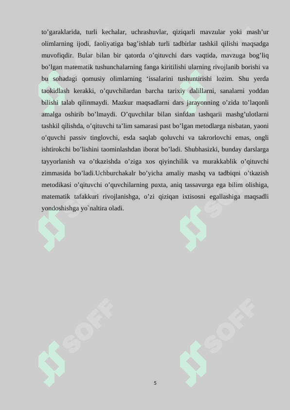 UCH BURCHAKLAR BO‘YICHA AMALIY MASHQ VA TADBIQNI O‘TKAZISH METODIKASI. 5