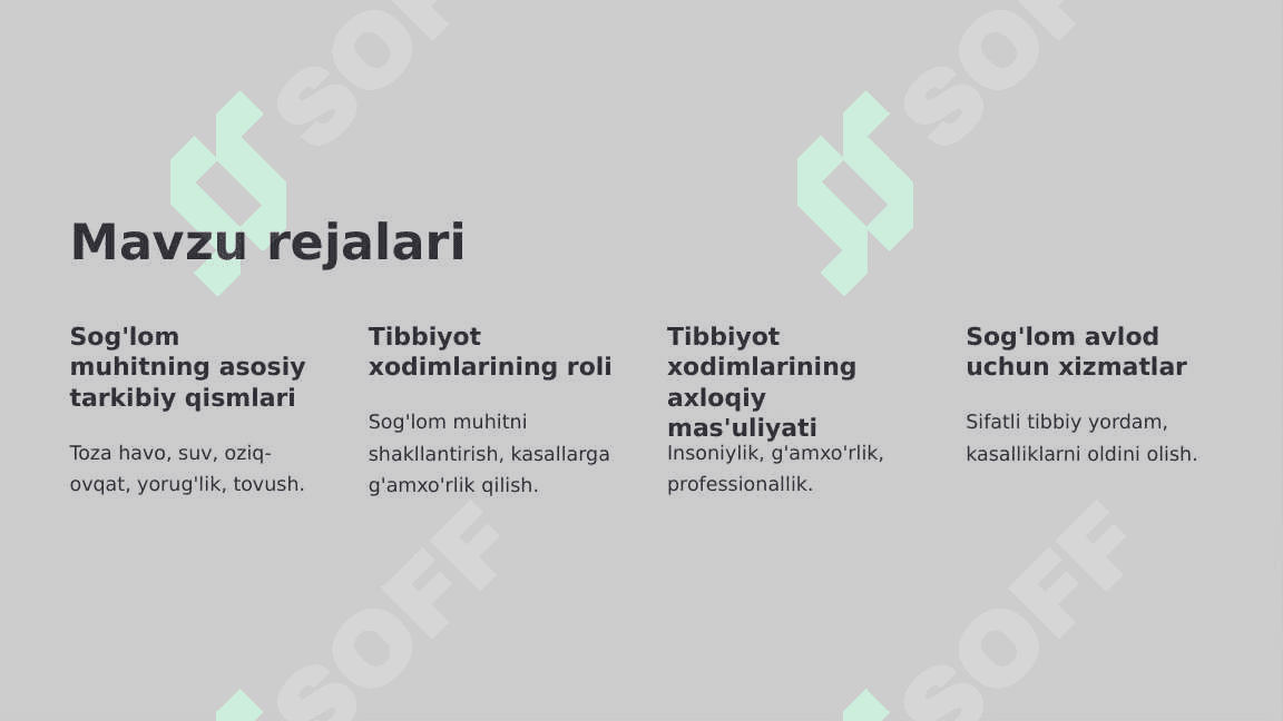 Sog'lom muhit sog'lom avlod.Tibbiyot xodimlarining ma'naviyati_2 2