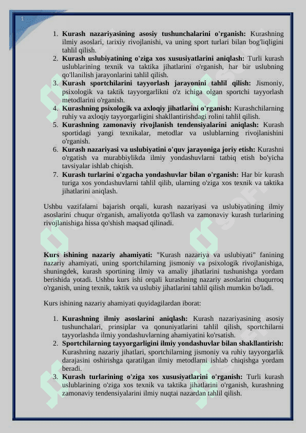 Kurash nazariya va uslubiyati fanining maqsadi hamda vazifalari 4