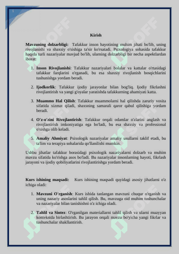 Tafakkur borasidagi psixologik nazariyalar 2