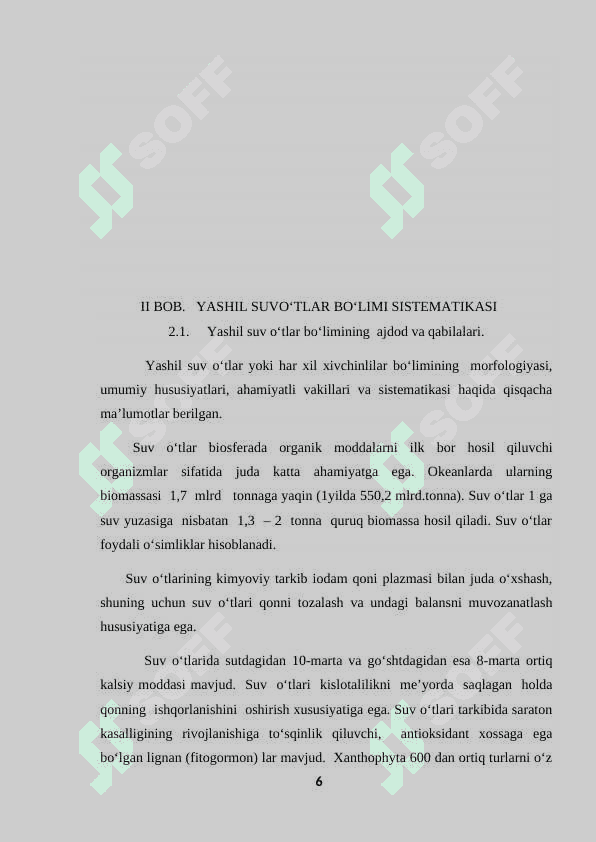 Yashil suvo‘tlar bo‘limi 6