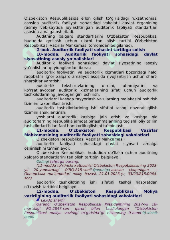 EKSPER VA AUDITORLAR TEKSHIRUVCHAN NAZORAT 4