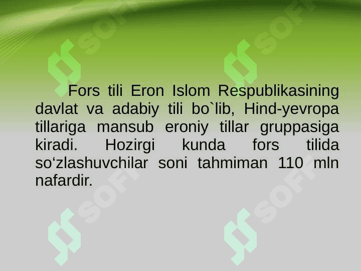 Fors tili haqida ma'lumot 2