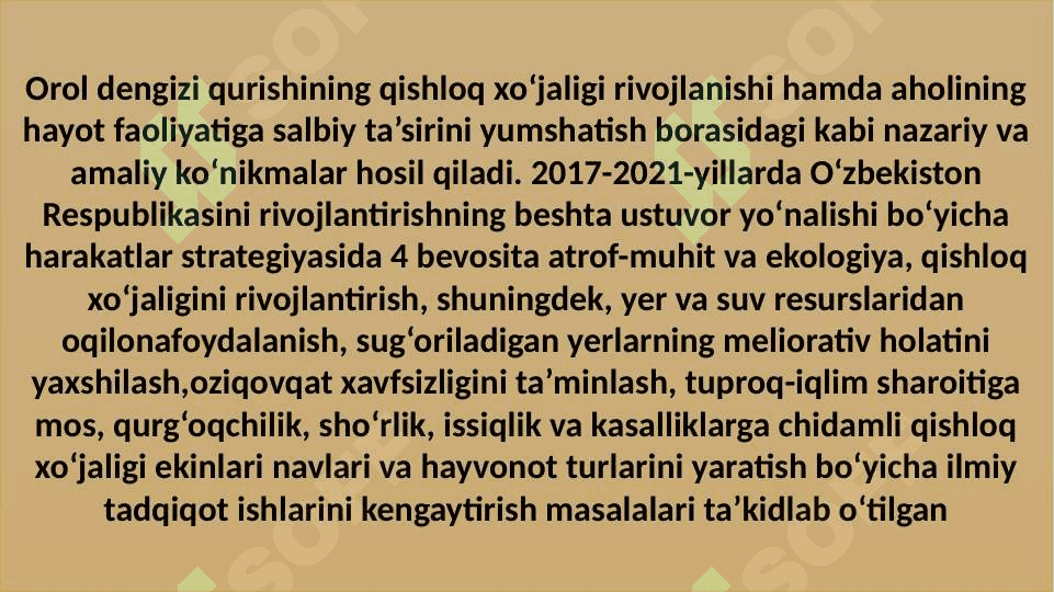 Iqlim o’zgarishi va ekologik masalalar. 5