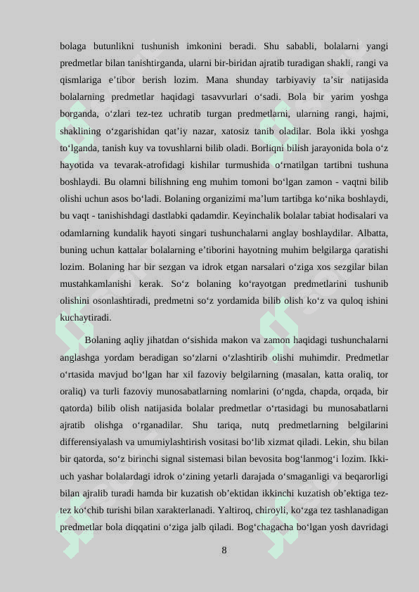 ILK BOLALIK DAVRI PSIXOLOGIYASI 8