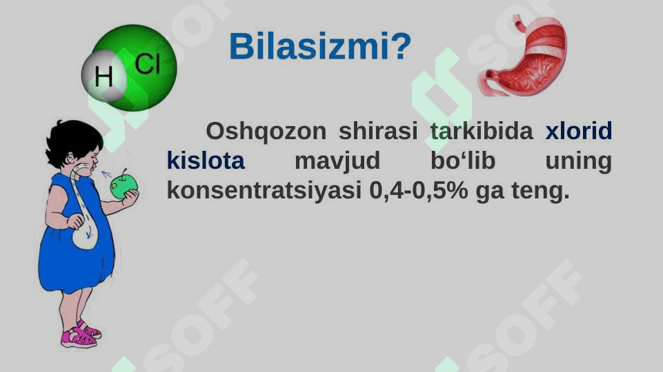 8-sinf Xlorid kislota 3