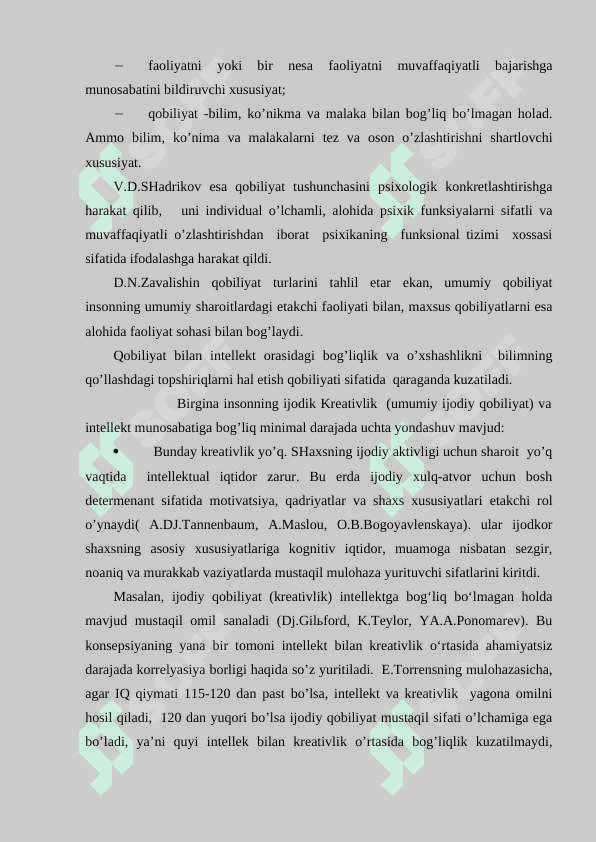Qobiliyat (I tip) testlarini yaratish va Intellekt (I tip) testlarini yaratish 3