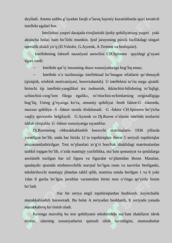 Qobiliyat (I tip) testlarini yaratish va Intellekt (I tip) testlarini yaratish 4