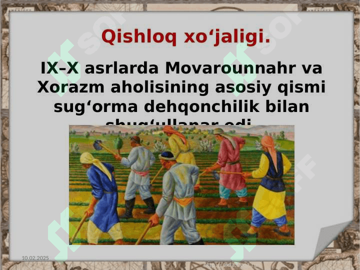 Somoniylar davrida ijtimoiy iqtisodiy hayot 2