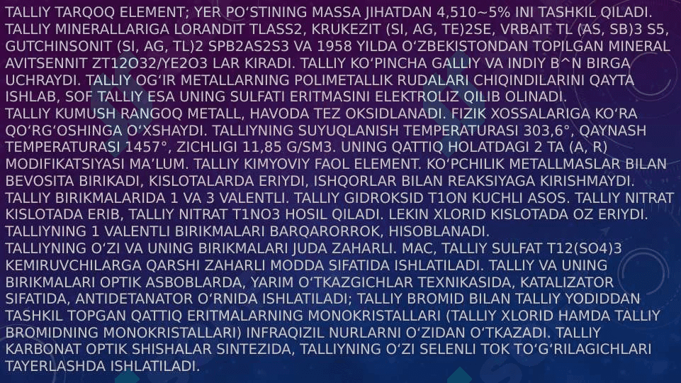 TALLIY ELEMENTI 4