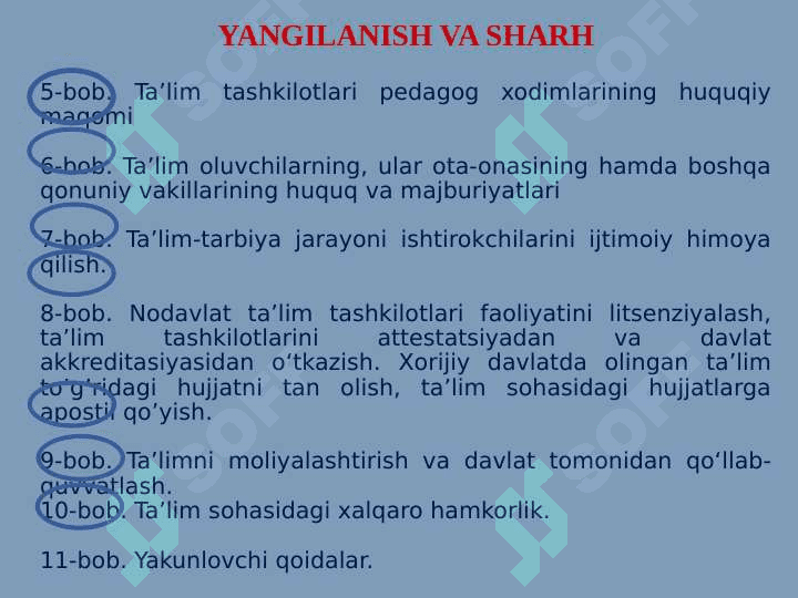 “TA’LIM TO‘G‘RISIDA”GI QONUN 7