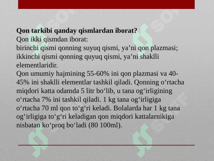 Qon biokimyosi 5