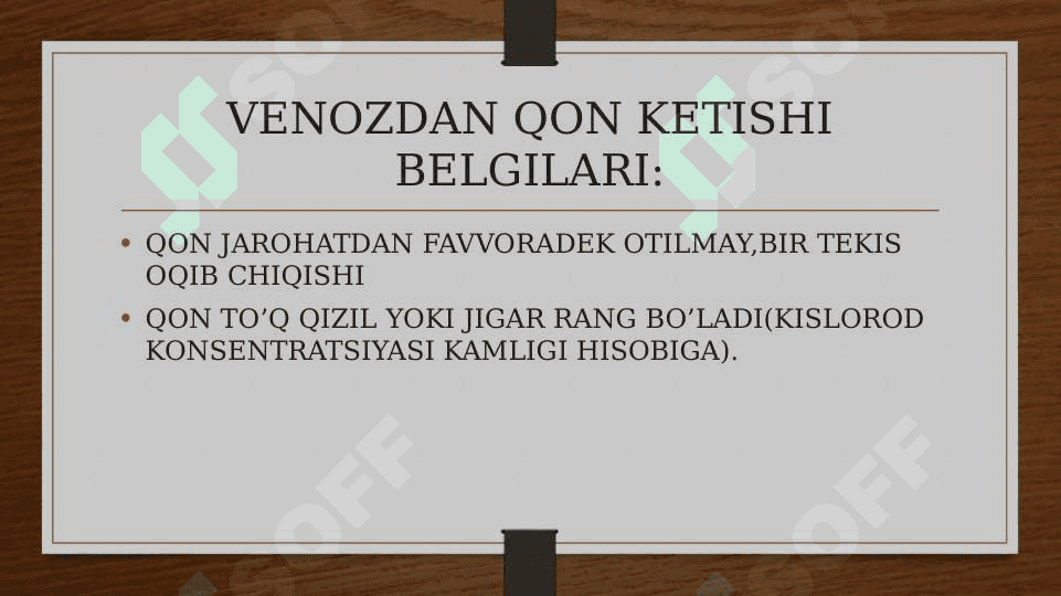 Qon ketish bilan og‘rigan bemorlarni parvarish qilish 7