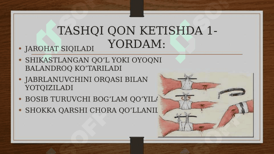 Qon ketish bilan og‘rigan bemorlarni parvarish qilish 8