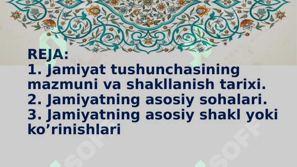 Jamiyat falsafasi. 2