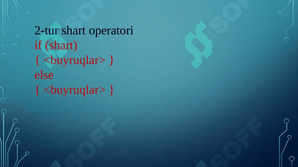 C# da Shart operatorlari. 3