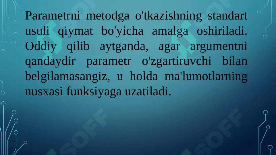 Metodning massivli parametrlari va params kalit so‘zi. 2