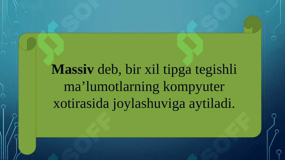 Massivlar 2