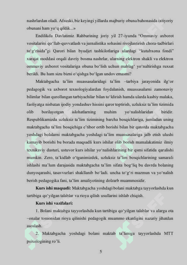 Maktabgacha ta’lim muassasasida psixolog faoliyati 4