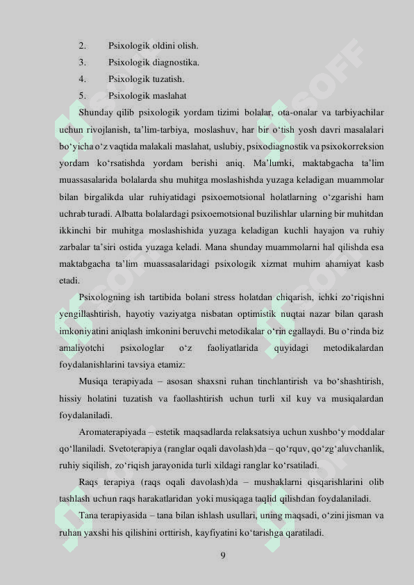 Maktabgacha ta’lim muassasasida psixolog faoliyati 8