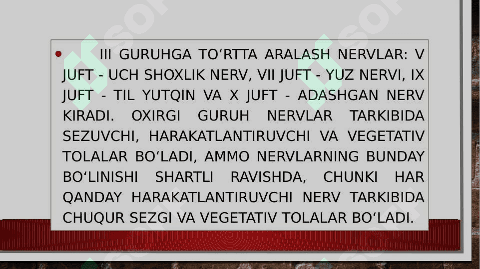 Bosh miya nervlari sistemasi 7