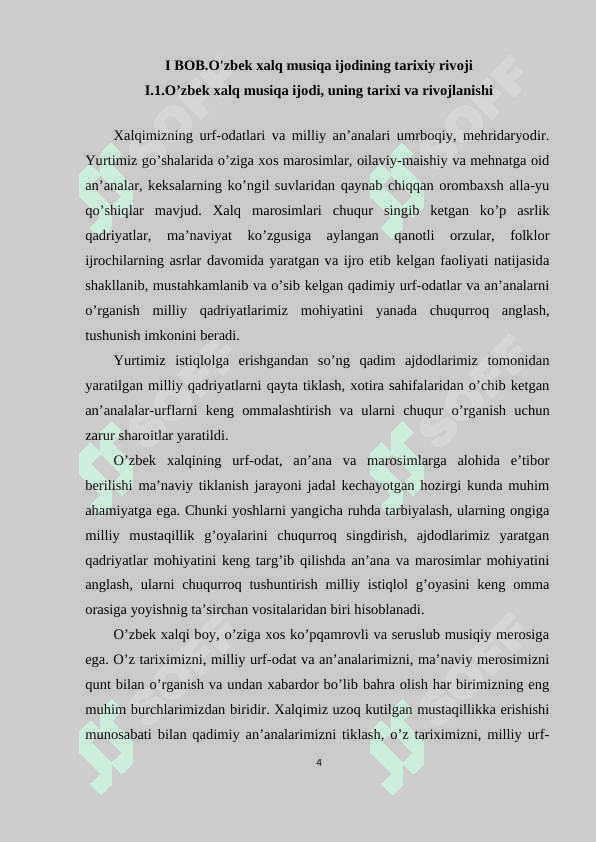 O'ZBEK XALQ MUSIQA IJODINING TARIXIY RIVOJI 4