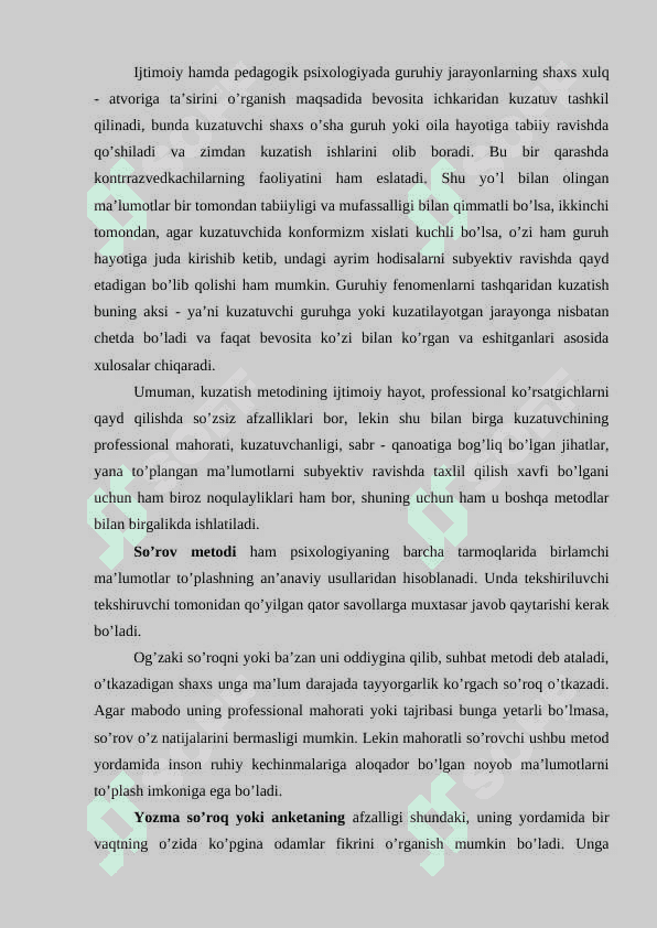 PEDAGOGIK PSIXOLOGIYANING METODLARI 4