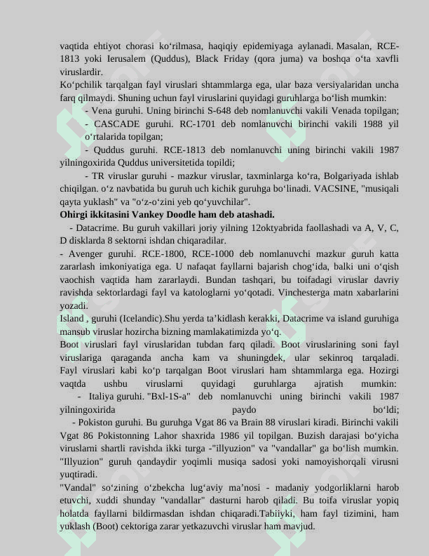 VIRUSNING  KOMPYUTERGA  TUSHISH  SABABLARI  VA  UNDAN HIMOYALANISH   USULLARI 3