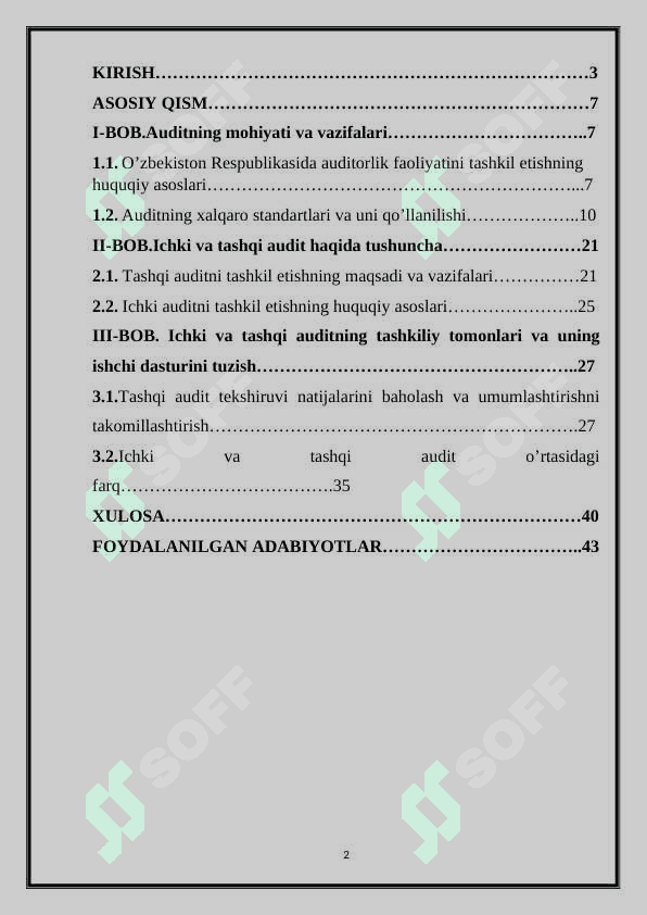 Ichki va Tashqi audit.buxgalteriya va audit. 2